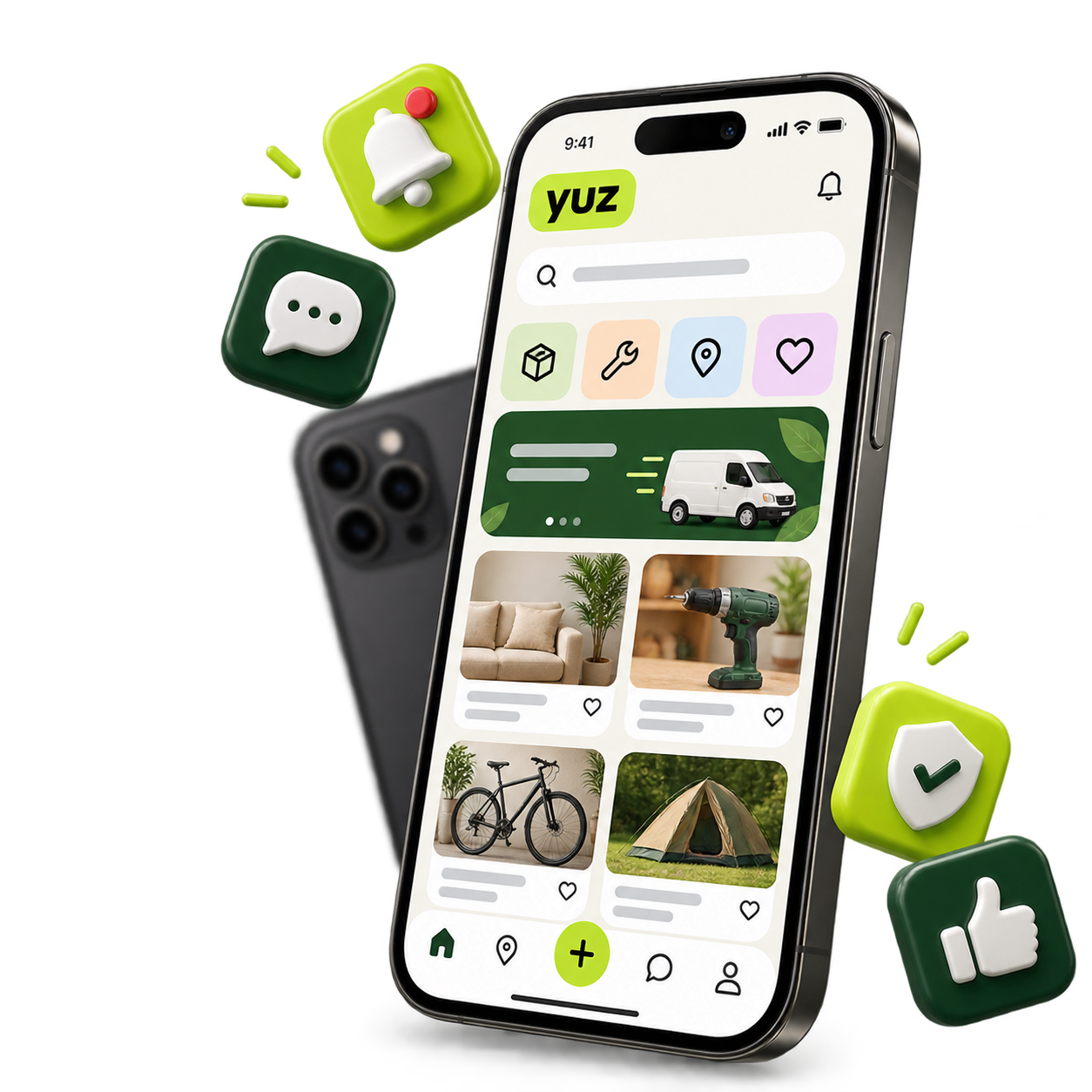 Application YUZ sur iPhone